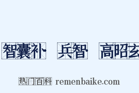 智囊补·兵智·高昭玄是什么意思的图片